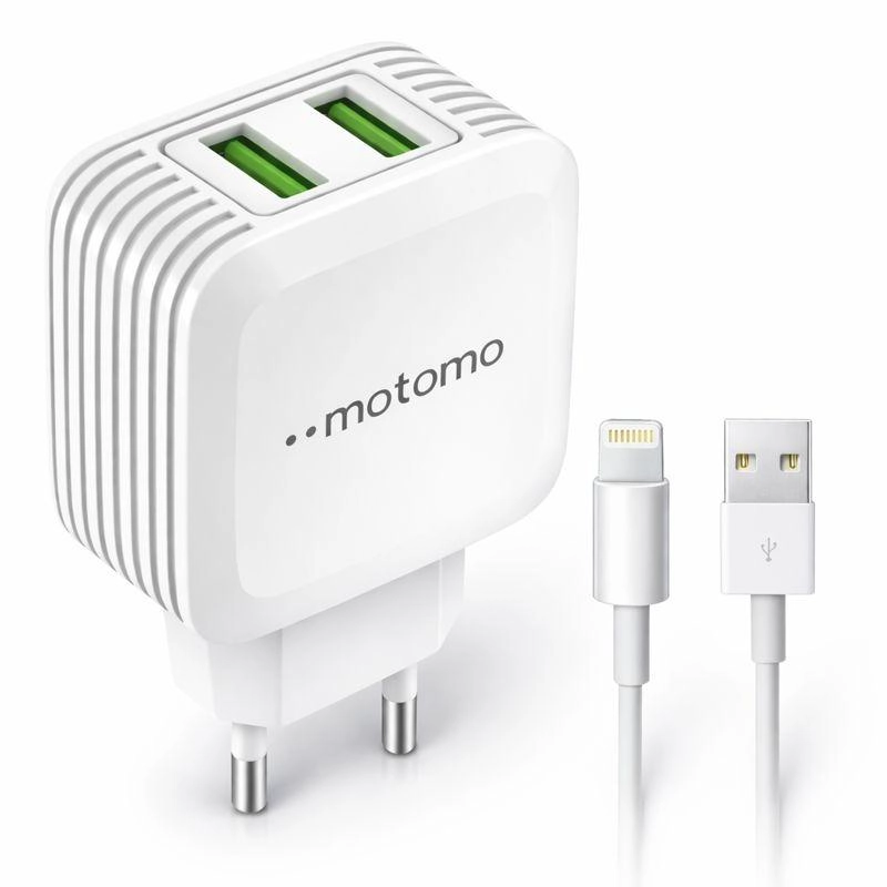 MOTOMO CARGADOR PARA IPHONE MOTOMO 12W LIGHNING 1M CERTIFICADO SEC