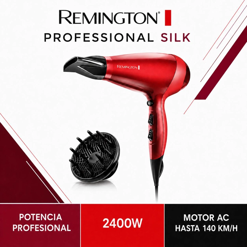 SECADOR DE CABELLO PROFESSIONAL SILK REMINGTON AC9096 2400W - 6