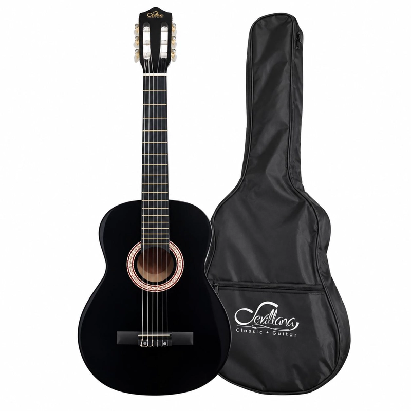 GUITARRA CLASICA SEVILLANA 30” PARA NIÑOS NEGRO + FUNDA 8454 - 7