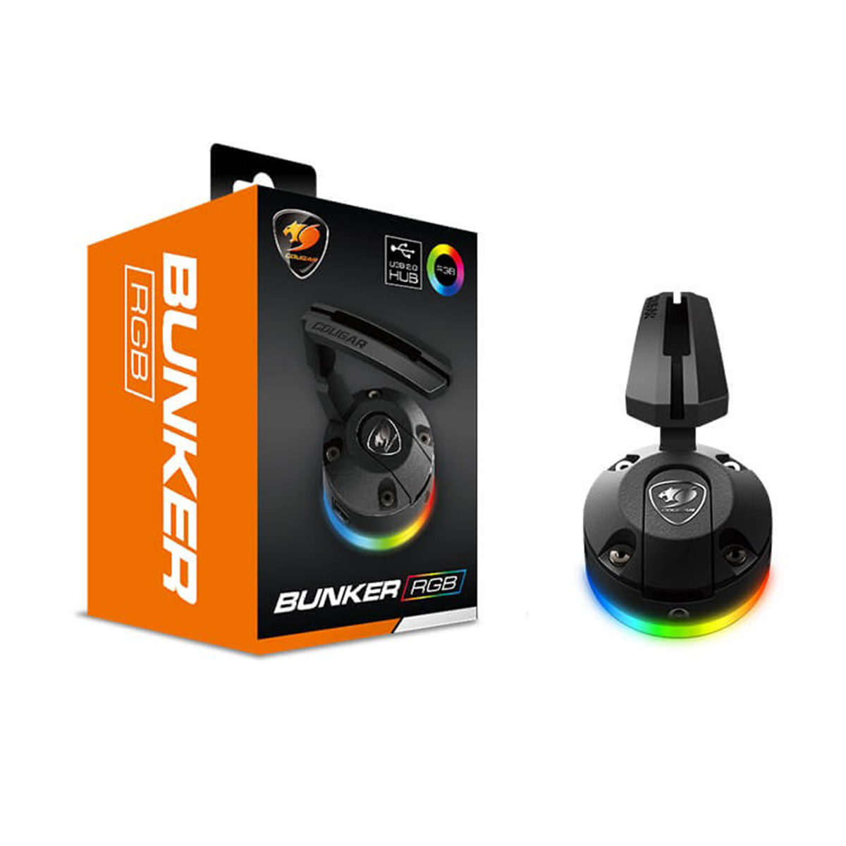 HUB USB GAMER COUGAR BUNKER + BUNGEE MOUSE FULL RGB - 9