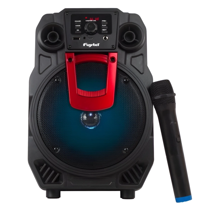 PARLANTE BLUETOOTH FUJITEL KARAOKE CON MICRÓFONO INALÁMBRICO BT8L RECARGABLE - 7