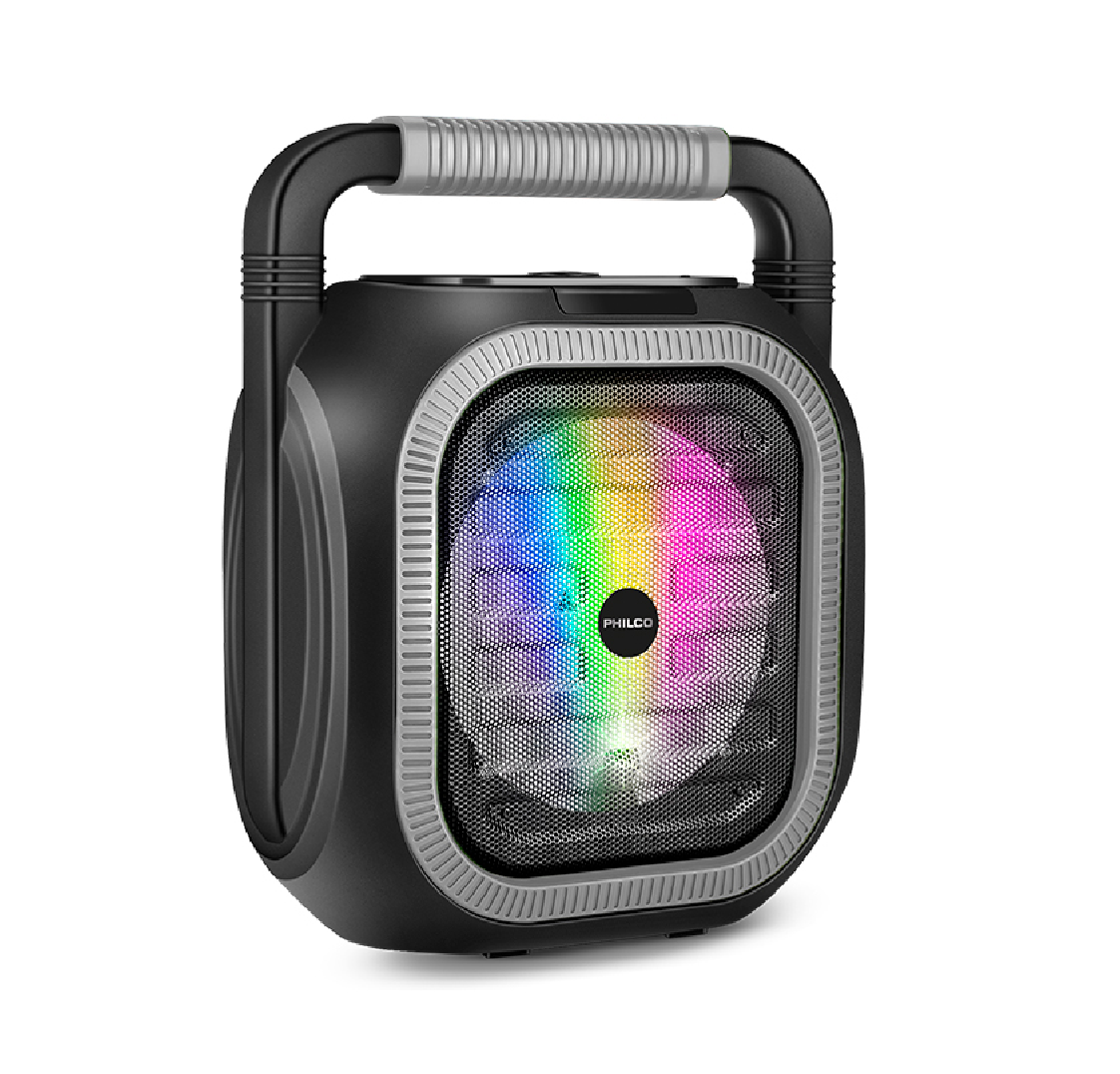 PARLANTE KARAOKE RGB BLUETOOTH + MICROFONO + RADIO FM 765GR - 4
