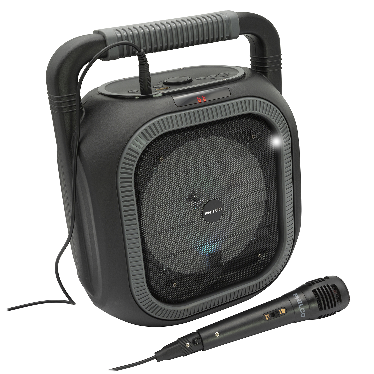 PARLANTE KARAOKE RGB BLUETOOTH + MICROFONO + RADIO FM 765GR - 6