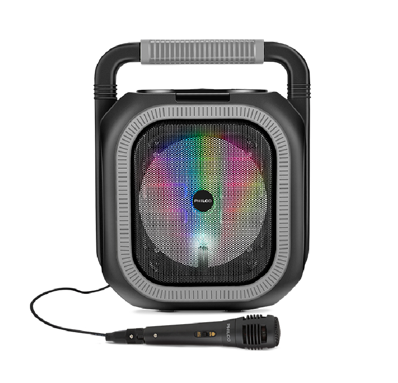 PARLANTE KARAOKE RGB BLUETOOTH + MICROFONO + RADIO FM 765GR - 7