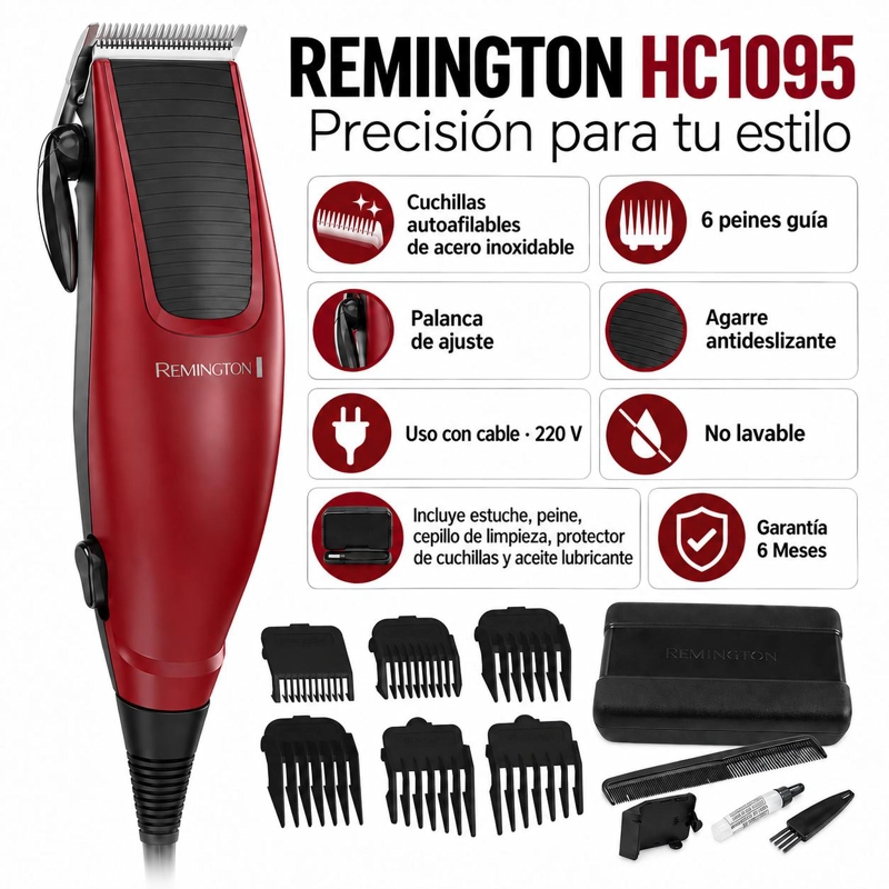 CORTADORA REMINGTON CABELLO HC1095 AUTOAFILABLE INOX. - 5
