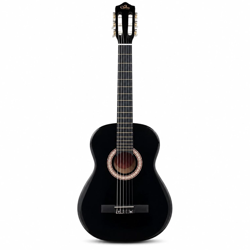 GUITARRA CLASICA SEVILLANA 39” NEGRO CON ALMA + FUNDA 8448 - 2