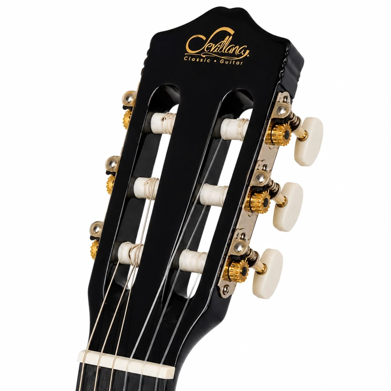 GUITARRA CLASICA SEVILLANA 39” NEGRO CON ALMA + FUNDA 8448 - 8