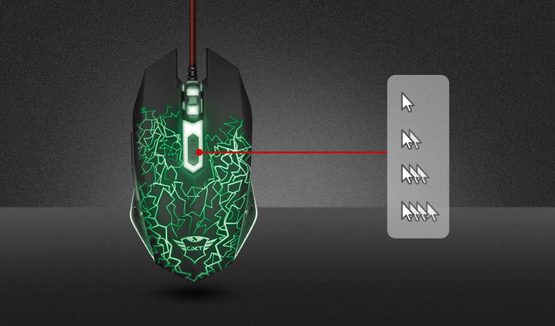 MOUSE TRUST GAMER AMBIDIESTRO GXT 105 IZZA FULL RETROILUMINADO - 8