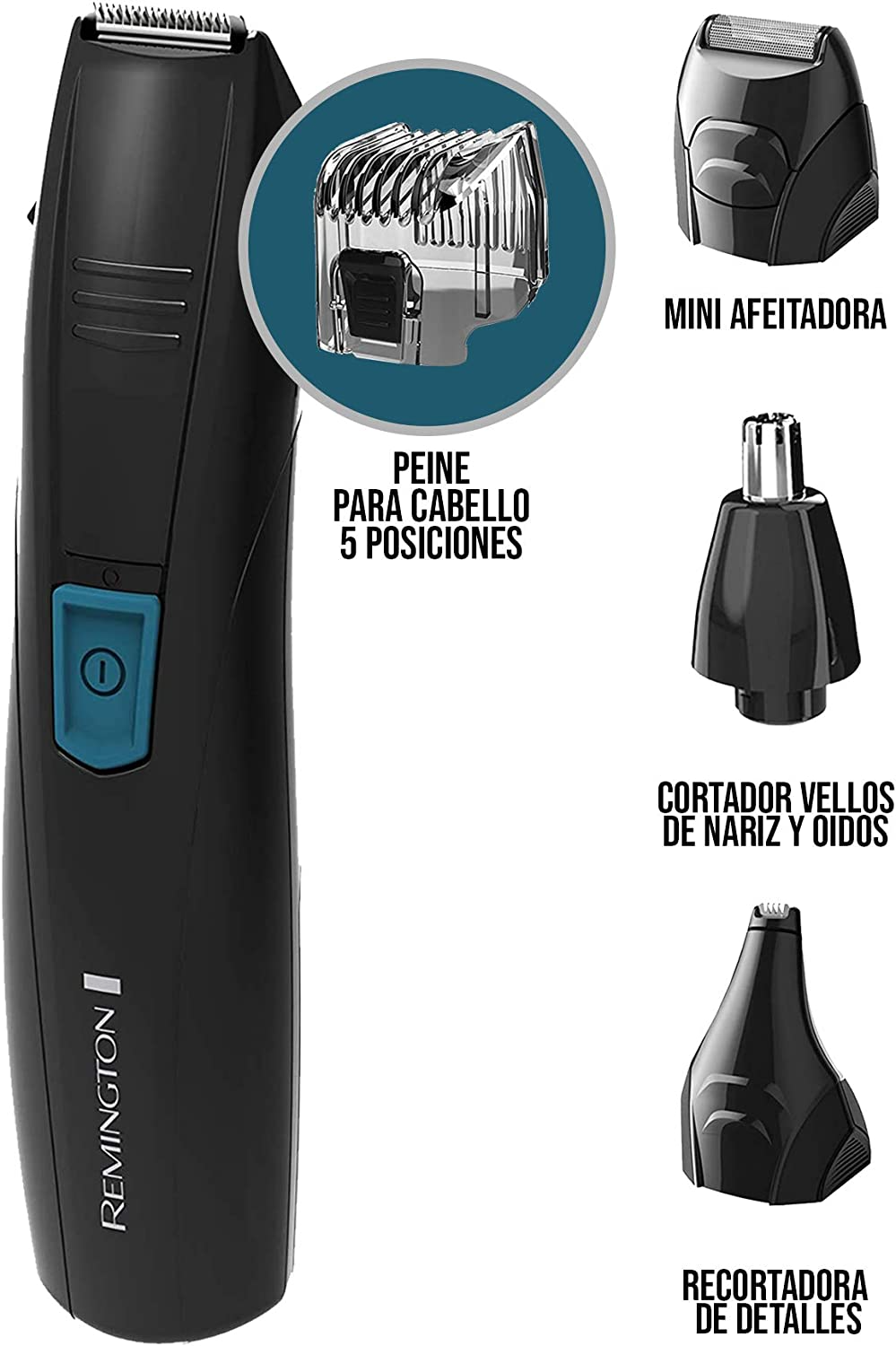 KIT CORTADOR DE BELLO FACIAL REMINGTON 5X1 PG-181 MULTIUSOS - 5