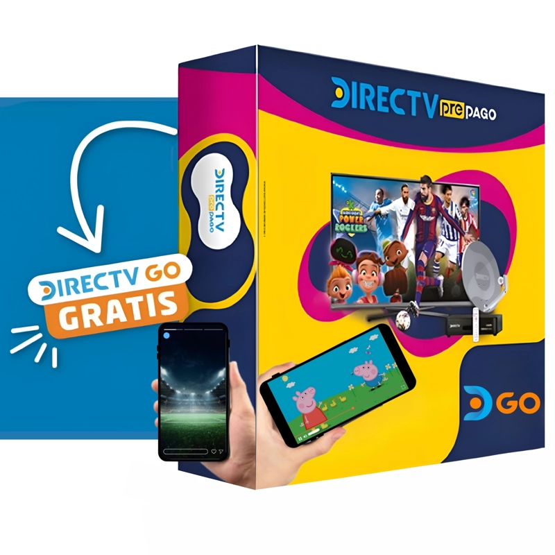ANTENA DIRECTV PREPAGO SATELITAL HD KIT FULL + 2 DIRECTV GO - 3