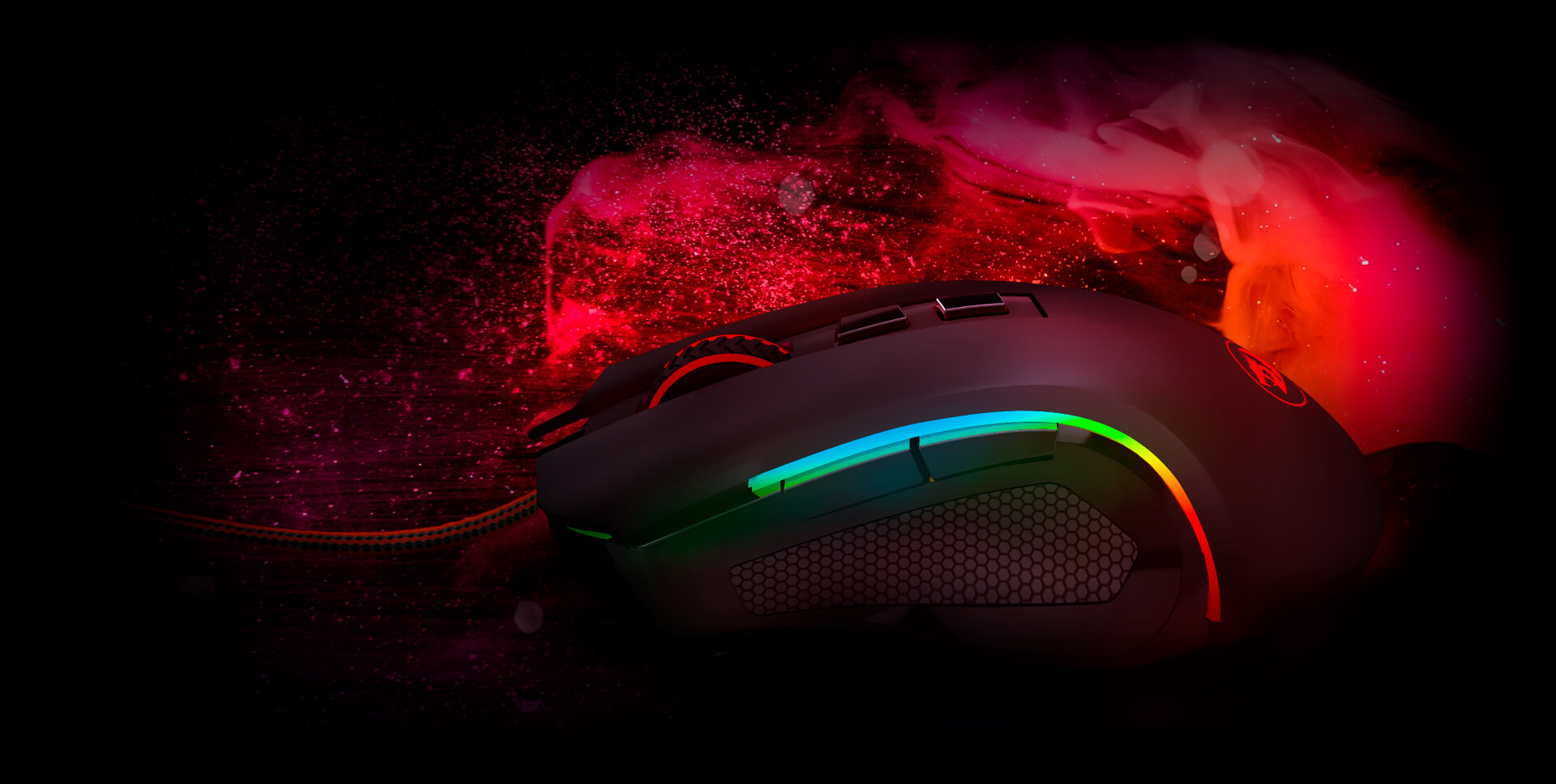 MOUSE REDRAGON GRIFFIN BLACK EDITION M607 7200 DPI 7 BOTONES - 9