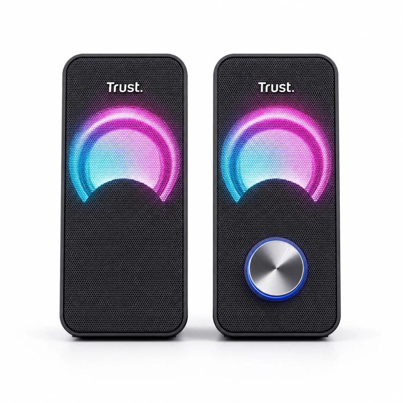PARLANTES TRUST 23120 USB CON LUCES RGB 12W ESCRITORIO ARYS - 2