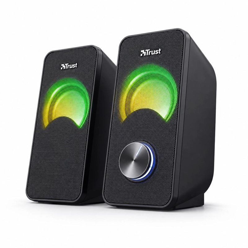 PARLANTES TRUST 23120 USB CON LUCES RGB 12W ESCRITORIO ARYS - 3