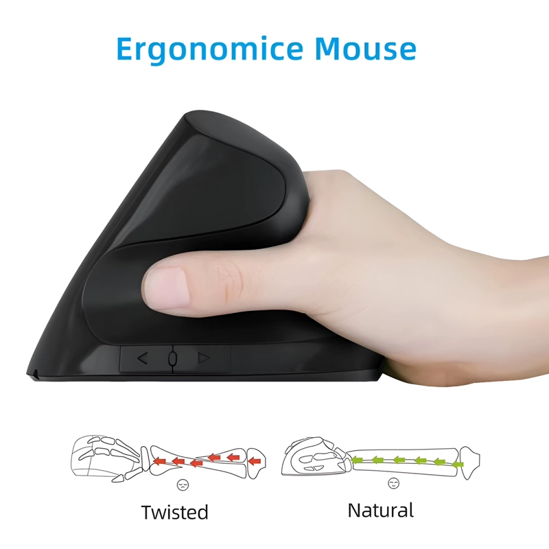 MOUSE VERTICAL INALAMBRICO 2G ERGONOMICO AERO ERGO TM-100544 - 7