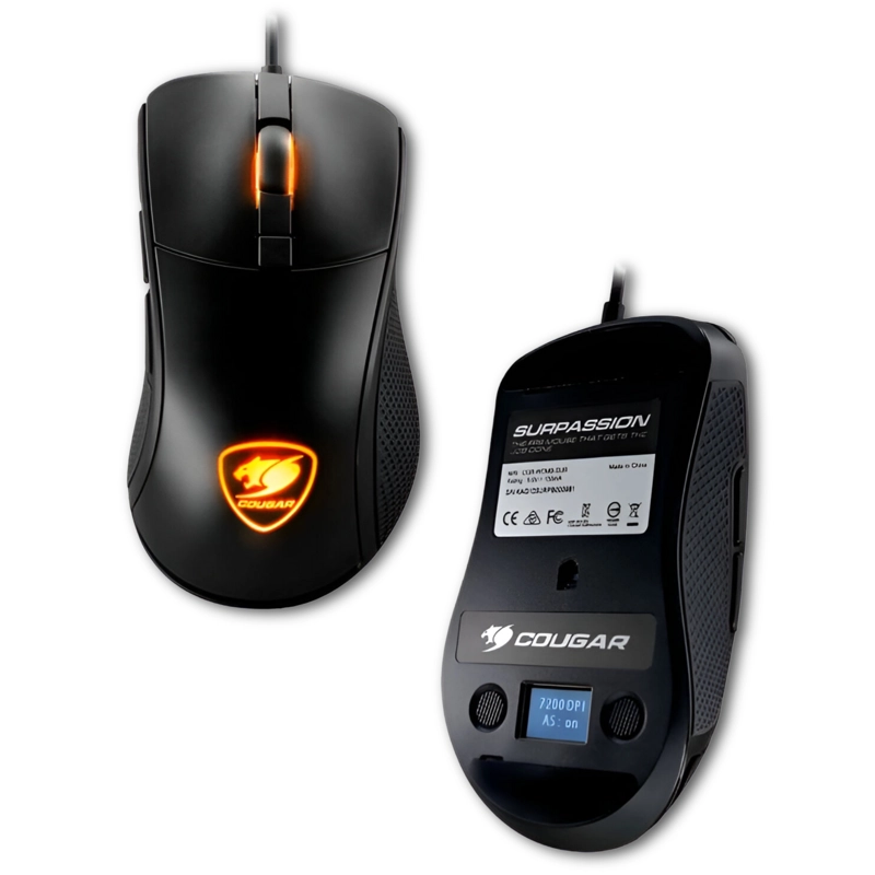 MOUSE COUGAR GAMER SURPASSION + LCD REGULADOR DPI Y HZ 7200 DPI - 2