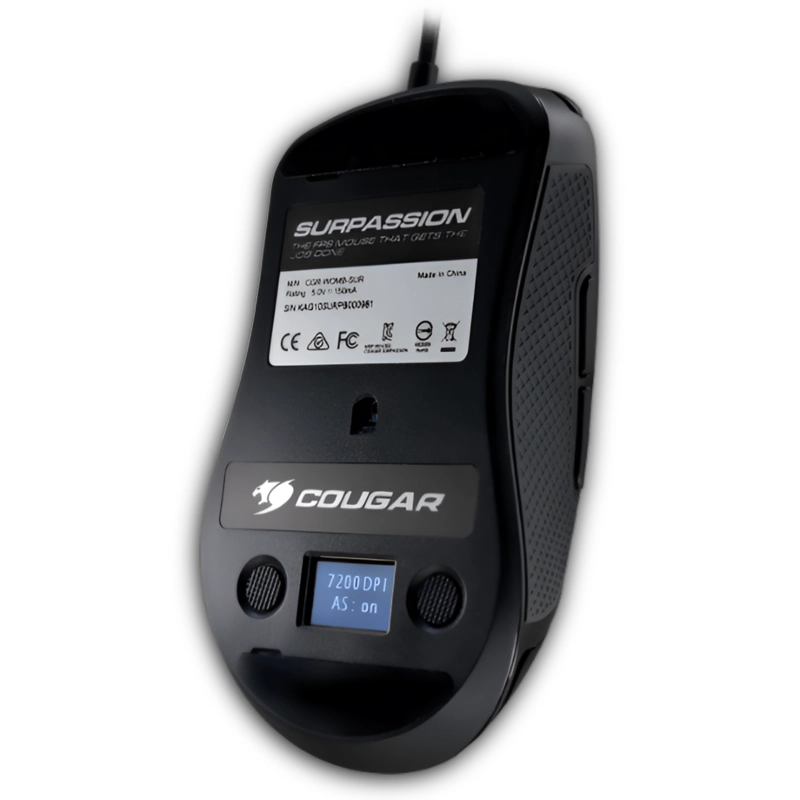 MOUSE COUGAR GAMER SURPASSION + LCD REGULADOR DPI Y HZ 7200 DPI - 4