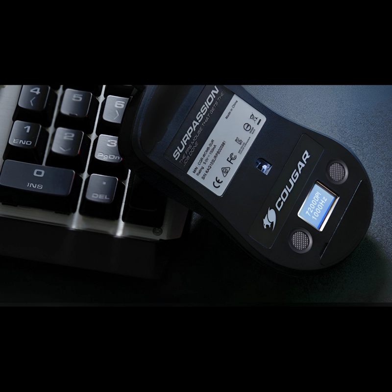 MOUSE COUGAR GAMER SURPASSION + LCD REGULADOR DPI Y HZ 7200 DPI - 9