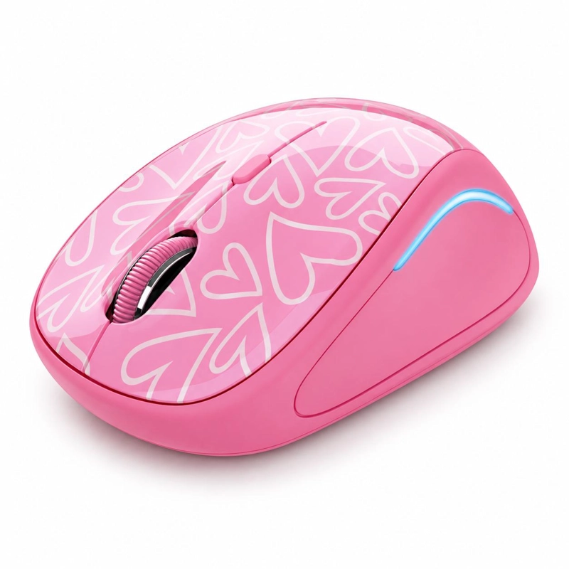MOUSE INALAMBRICO TRUST ROSADO RETRO ILUMINADO RGB YVI 22336