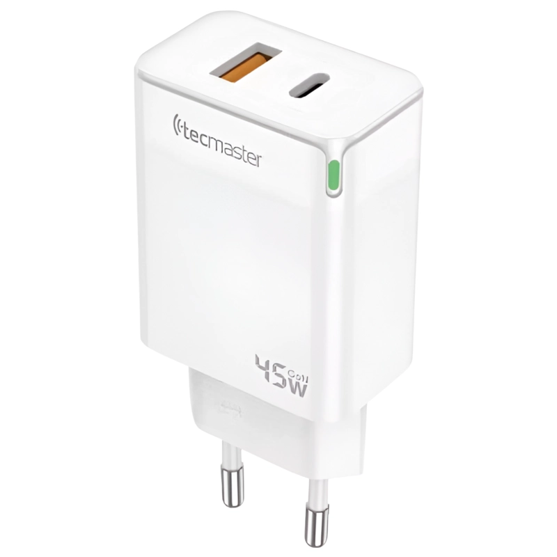 CARGADOR PARED 45W GAN PD TYPE-C + USB TECMASTER SEC 200540 - 5