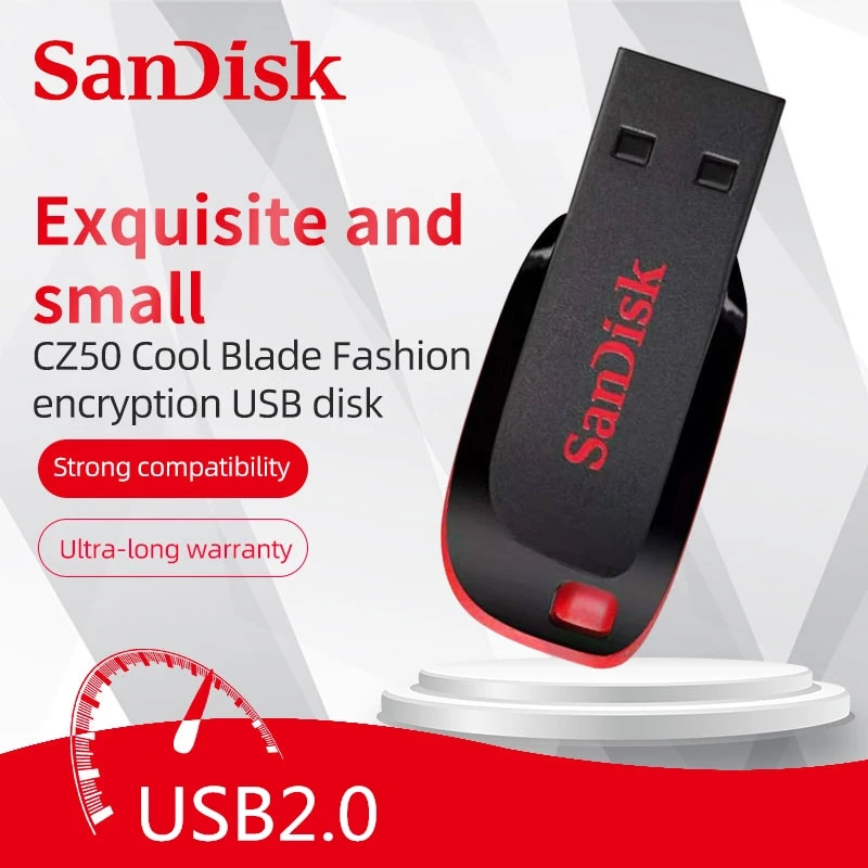 PENDRIVE SANDISK 128 GB CRUZER BLADE USB 2.0 FLASH DRIVE Z50 - 7
