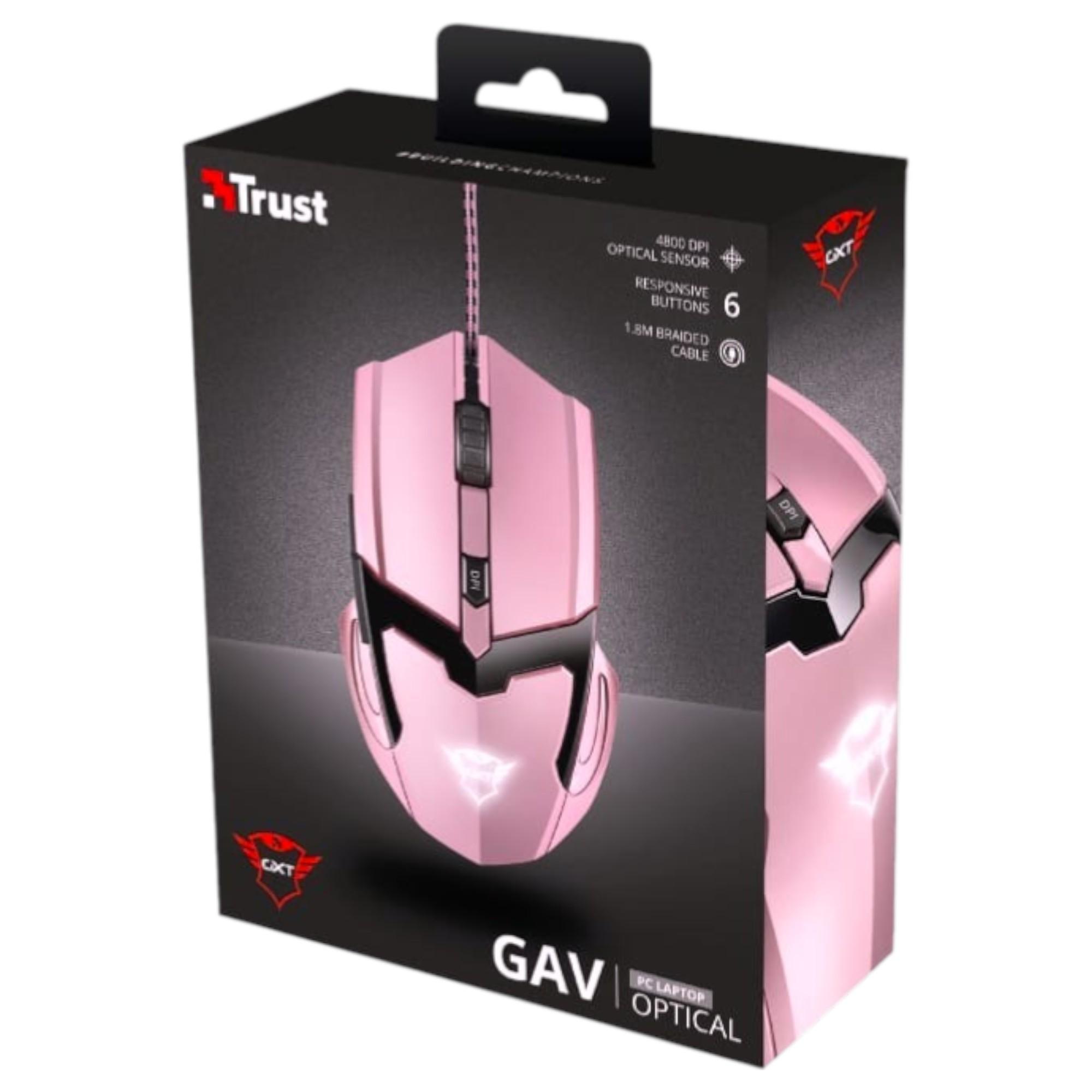 MOUSE TRUST GAMER ROSADO GXT 101P RETRO-ILUMINADO - 7