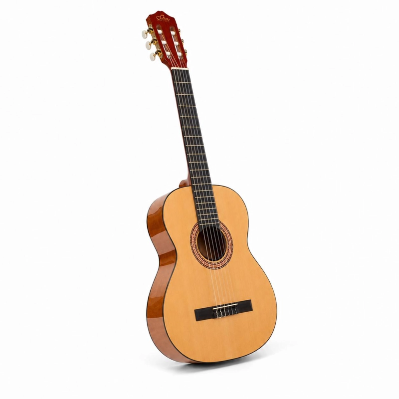 GUITARRA CLASICA SEVILLANA 39” NATURAL CON ALMA + FUNDA 8446 - 2