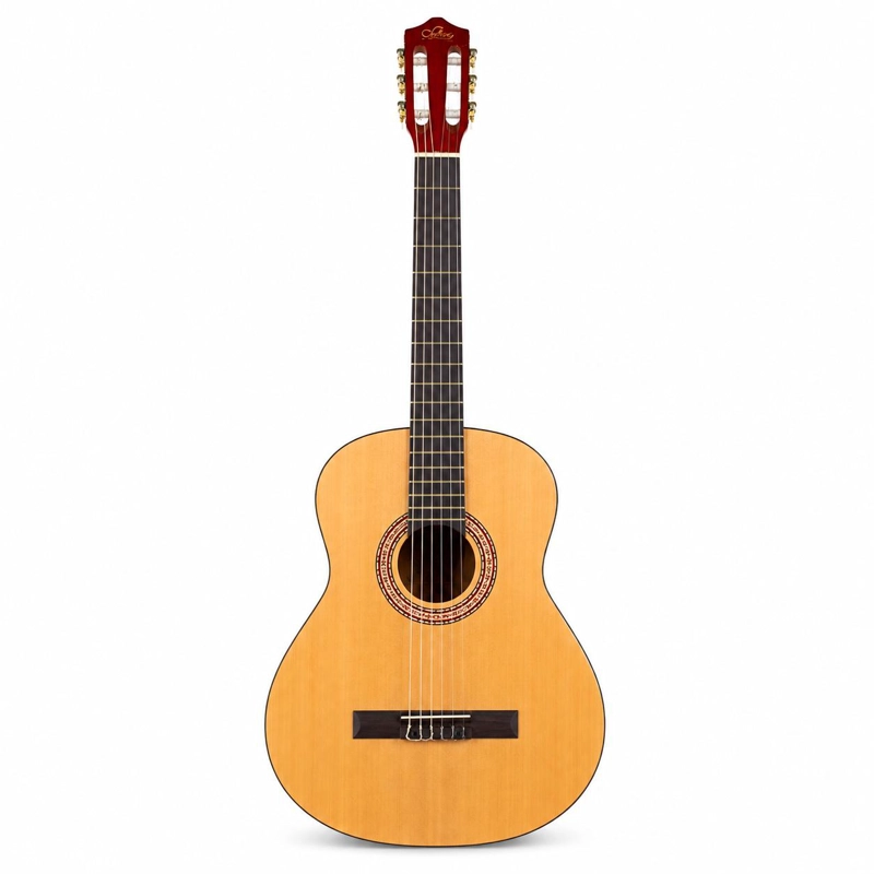 GUITARRA CLASICA SEVILLANA 39” NATURAL CON ALMA + FUNDA 8446 - 3