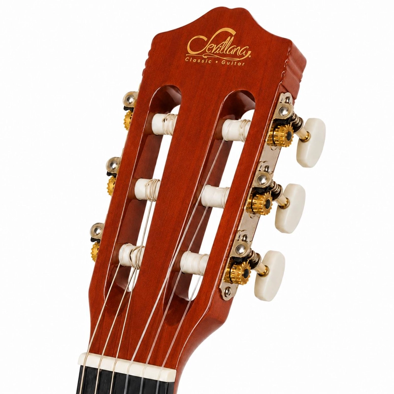 GUITARRA CLASICA SEVILLANA 39” NATURAL CON ALMA + FUNDA 8446 - 4