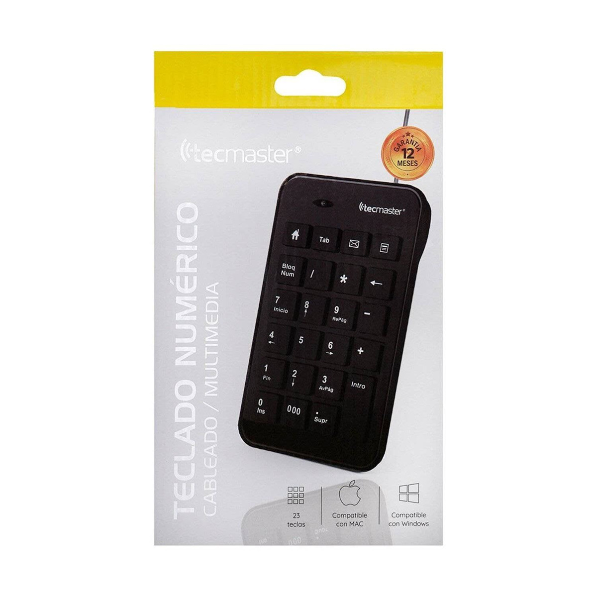 TECLADO TECMASTER TM-100504 NUMÉRICO USB PROFESIONAL TECLAS PLANAS - 5