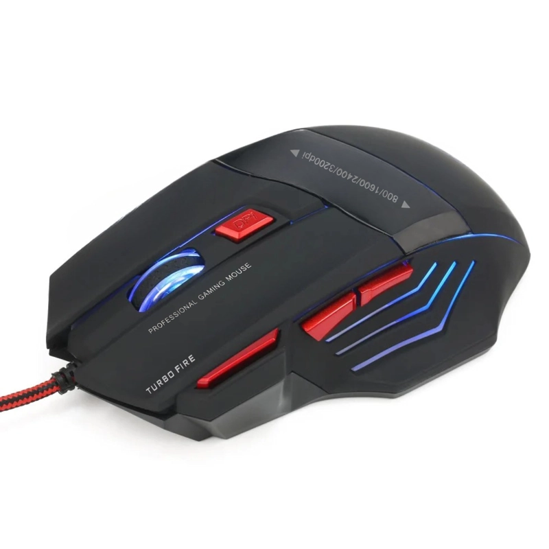 MOUSE REPTILEX GAMER 7 BOTONES 3200 DPI + TURBO FIRE RX0006 - 2