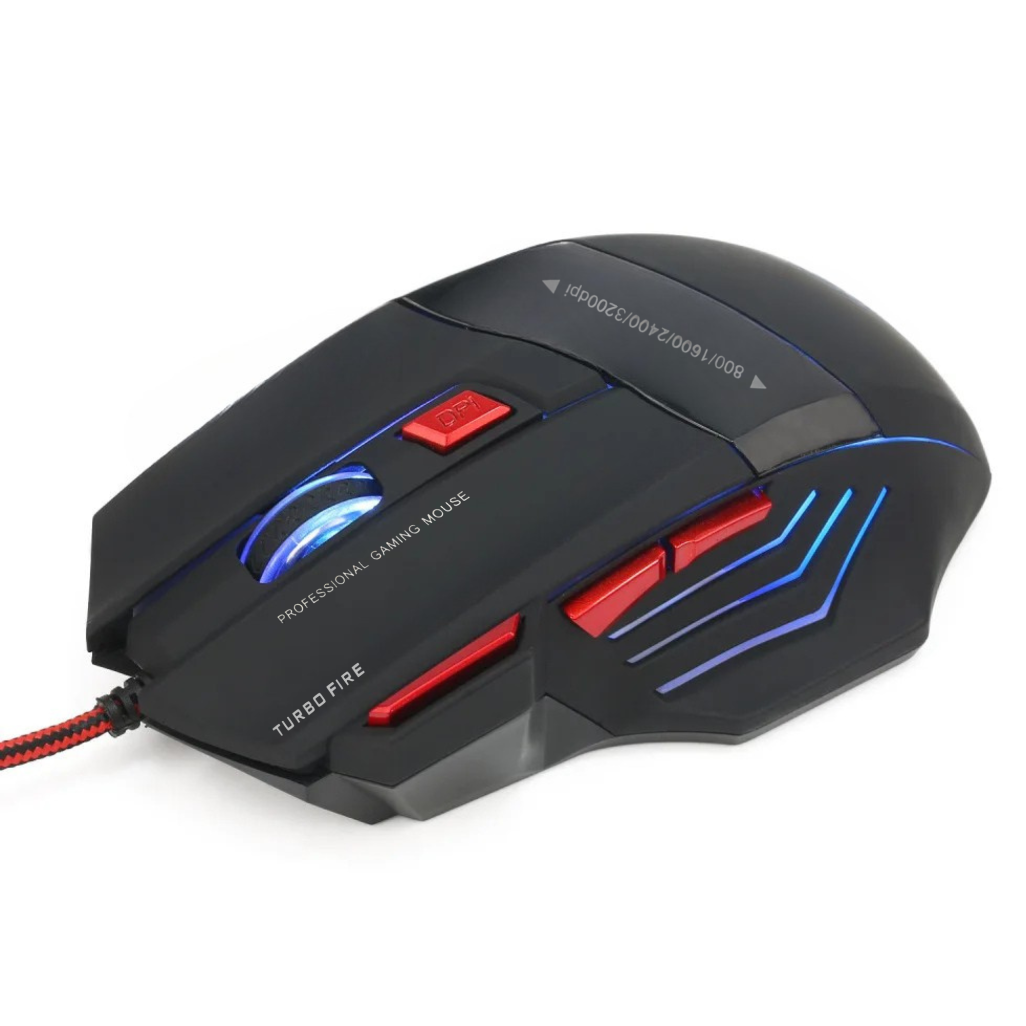 MOUSE REPTILEX GAMER 7 BOTONES 3200 DPI + TURBO FIRE RX0006 - 2