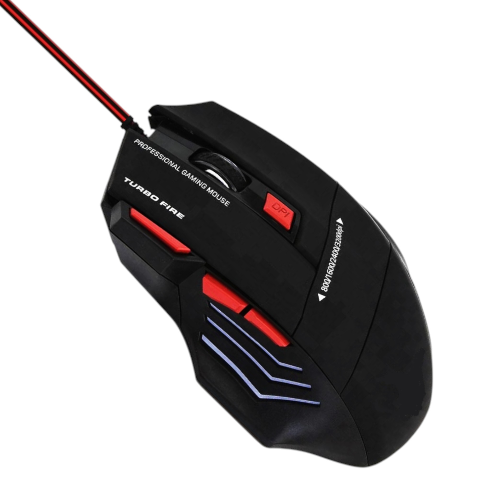 MOUSE REPTILEX GAMER 7 BOTONES 3200 DPI + TURBO FIRE RX0006 - 3