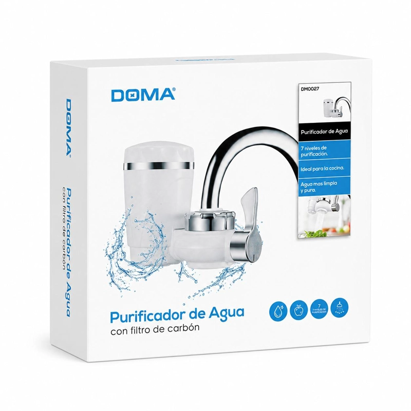 KIT PURIFICADOR DE AGUA CON FILTRO DE CARBON Y CERAMICA DOMA DM0027 - 8