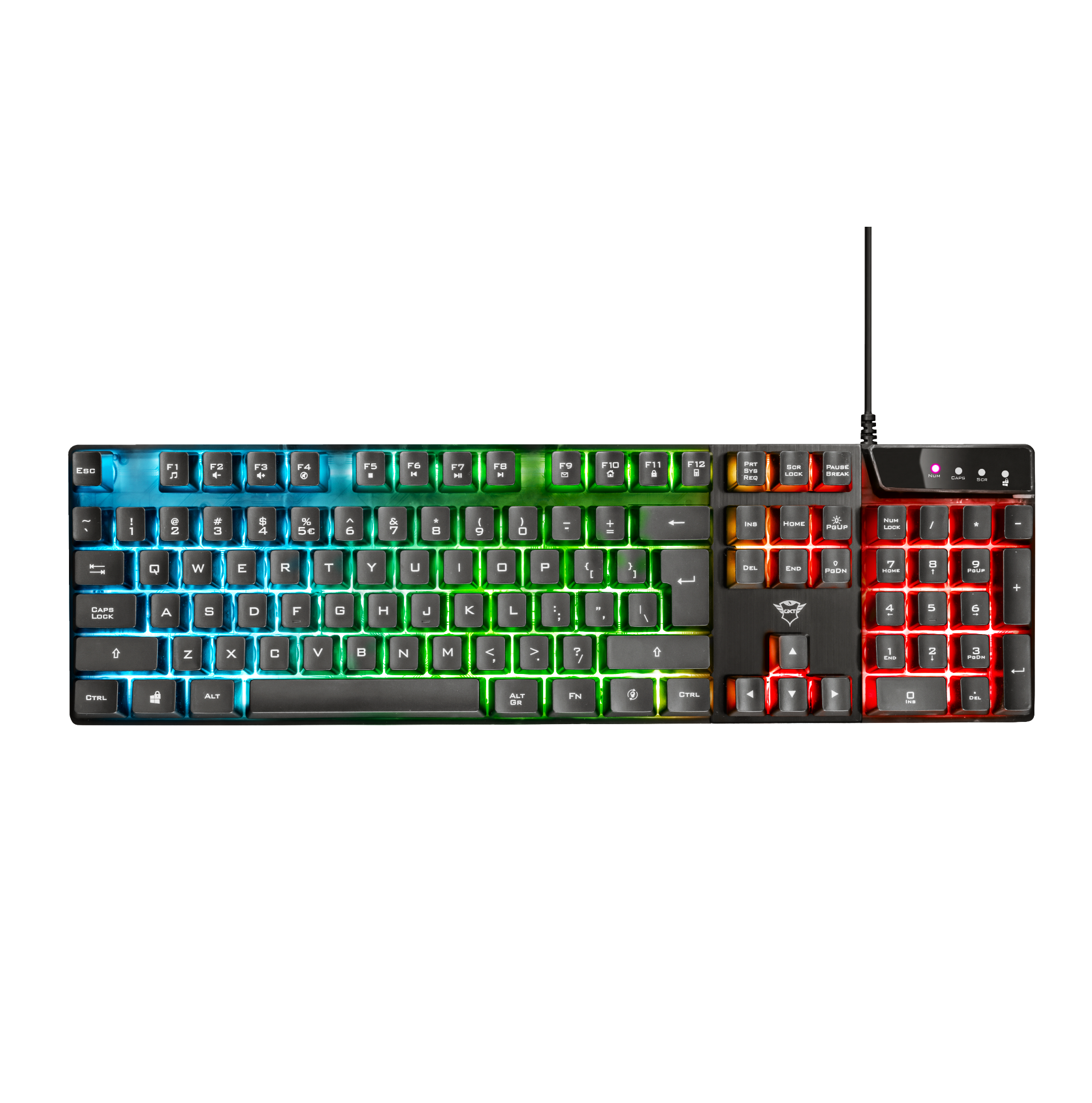 TECLADO GAMER UNIVERSAL TRUST 23823 AZOR GXT 835 RGB FULL ANTI GHOSTING - 3