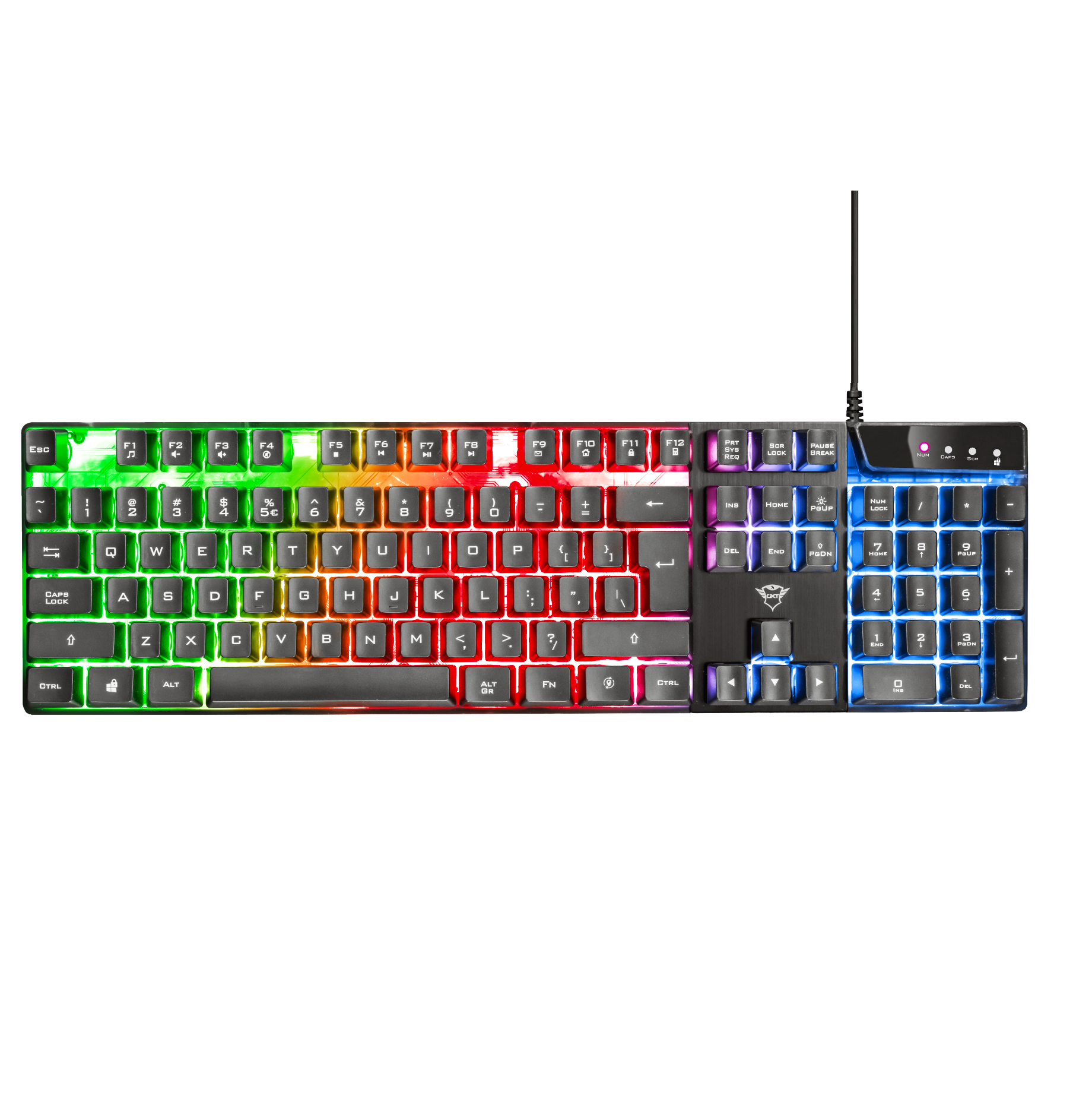 TECLADO GAMER UNIVERSAL TRUST 23823 AZOR GXT 835 RGB FULL ANTI GHOSTING - 4