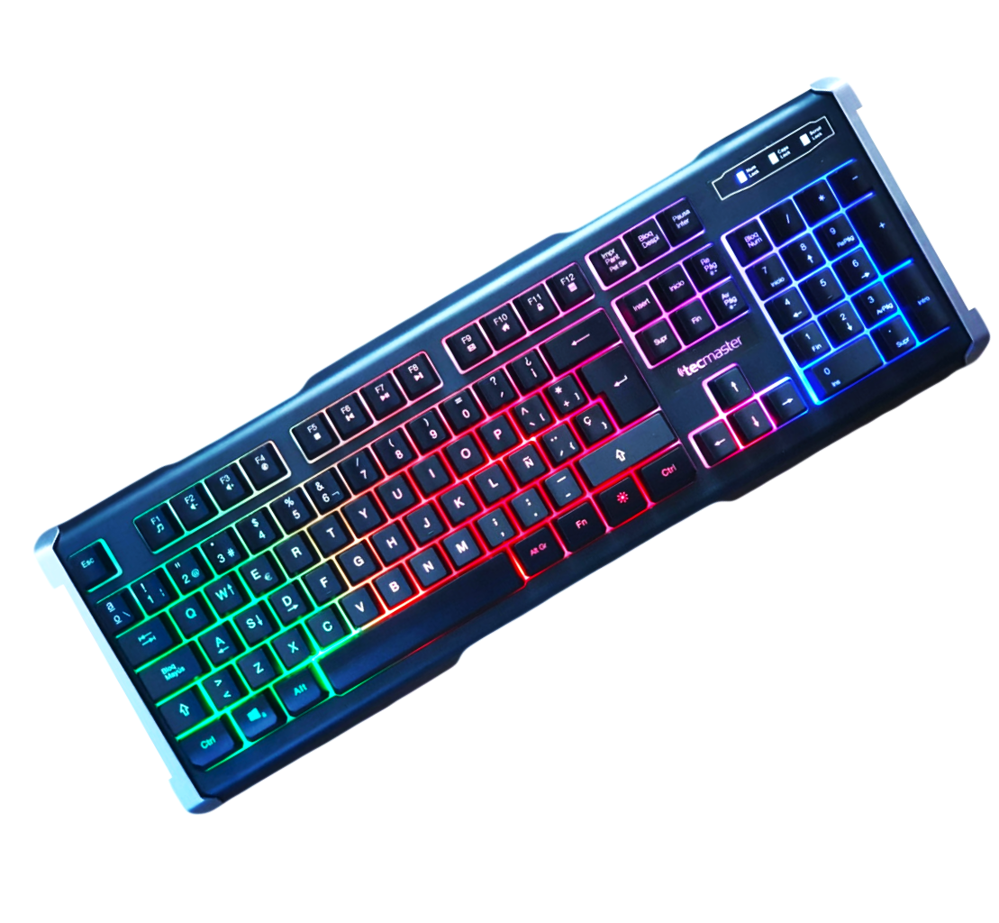 TECLADO GAMER UNIVERSAL TECMASTER LK100D RGB PC/ PS5/ PS4/ XBOX - 1