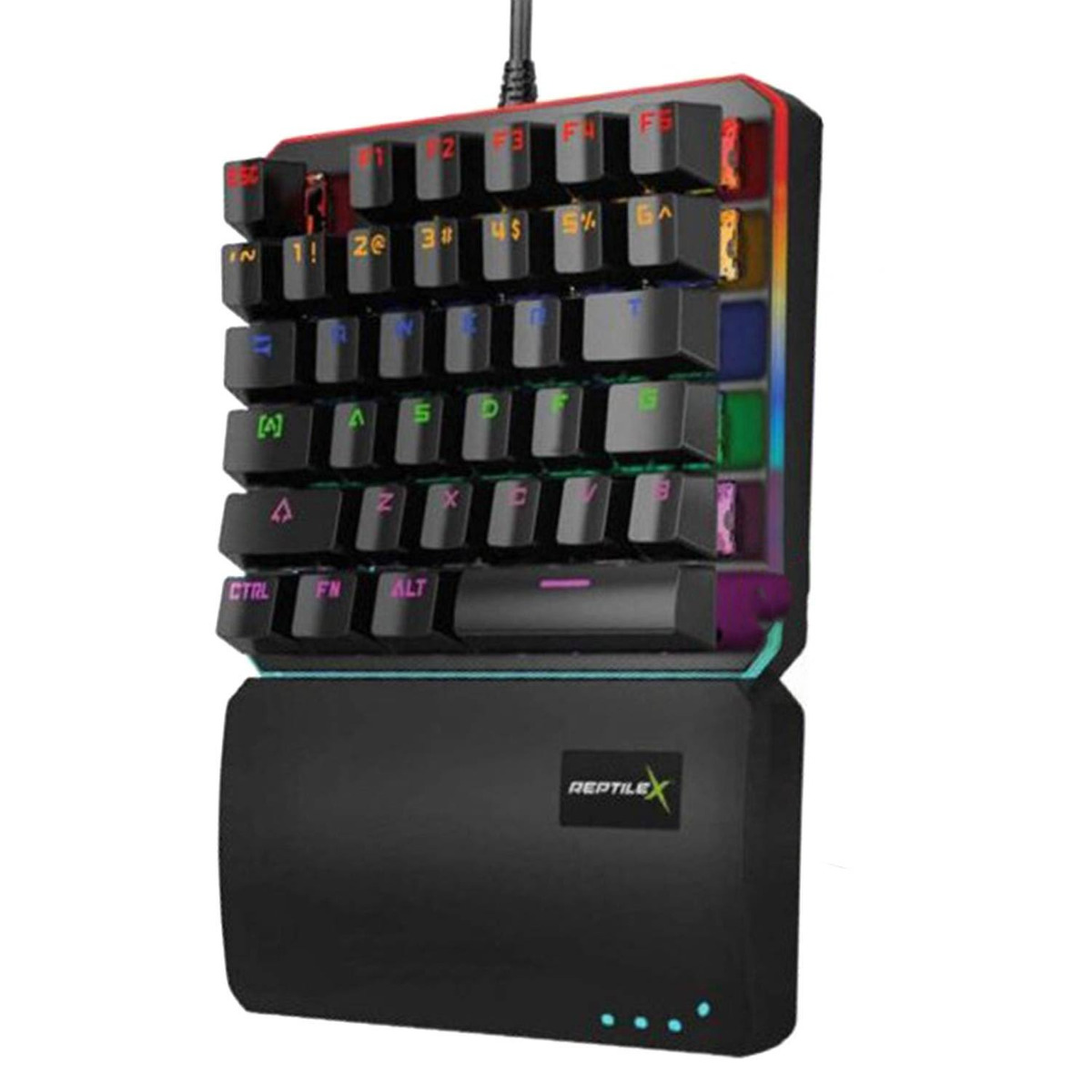 TECLADO GAMER UNIVERSAL REPTILEX RX0015 DE UNA MANO MECANICO RGB BACKLIGHTING - 2