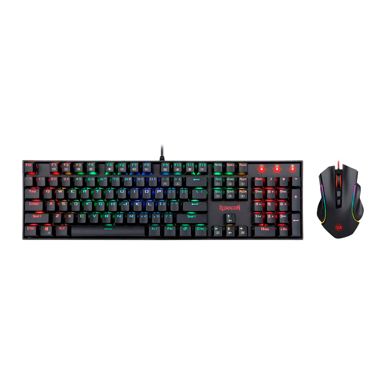 KIT GAMER UNIVERSAL REDRAGON TECLADO MECÁNICO MITRA + MOUSE GRIFFIN - 2