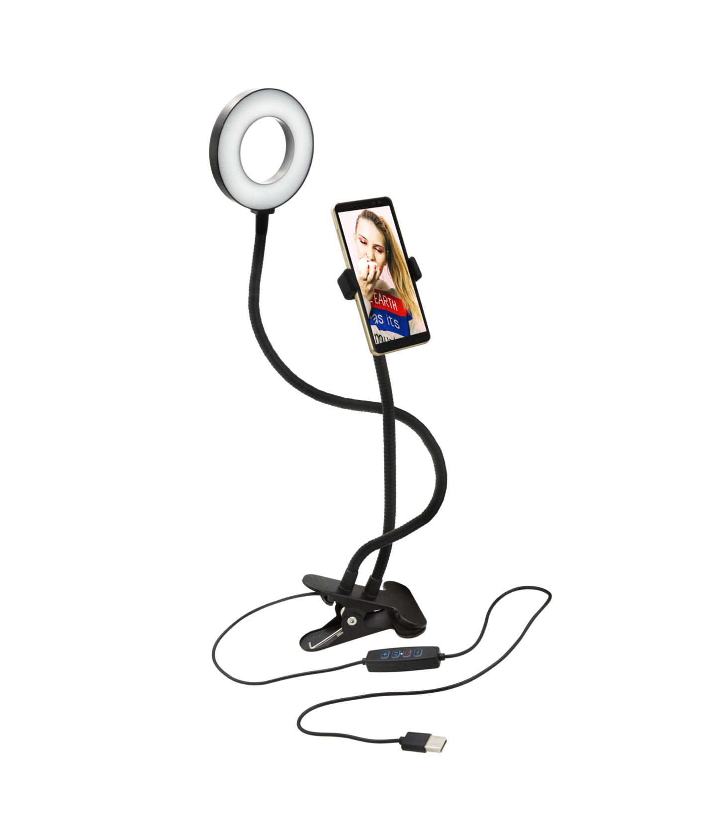 ARO DE LUZ PHILCO SR134 PRO PARA STREAMING CON SOPORTE TIPO CLIP - 6