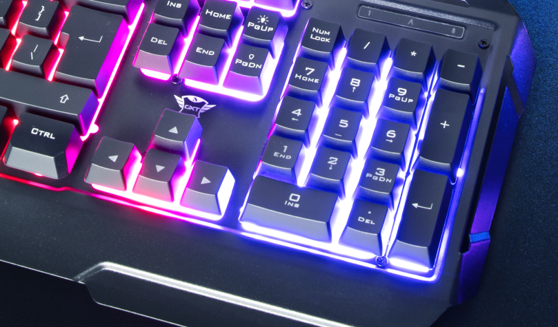 TECLADO GAMER WINDOWS / LINUX TRUST TORAC GXT 856 RGB MULTIPLATAFORMAS ANTI-GHOSTING - 7