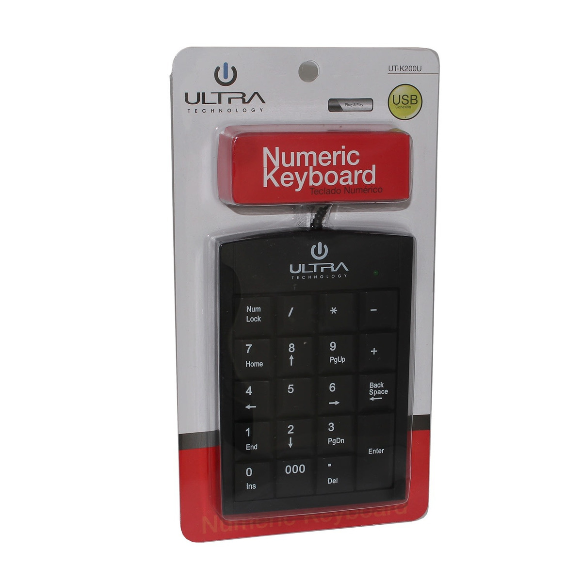 TECLADO ULTRA UT-K200U NUMÉRICO USB CON TECLAS PLANAS K200U - 4