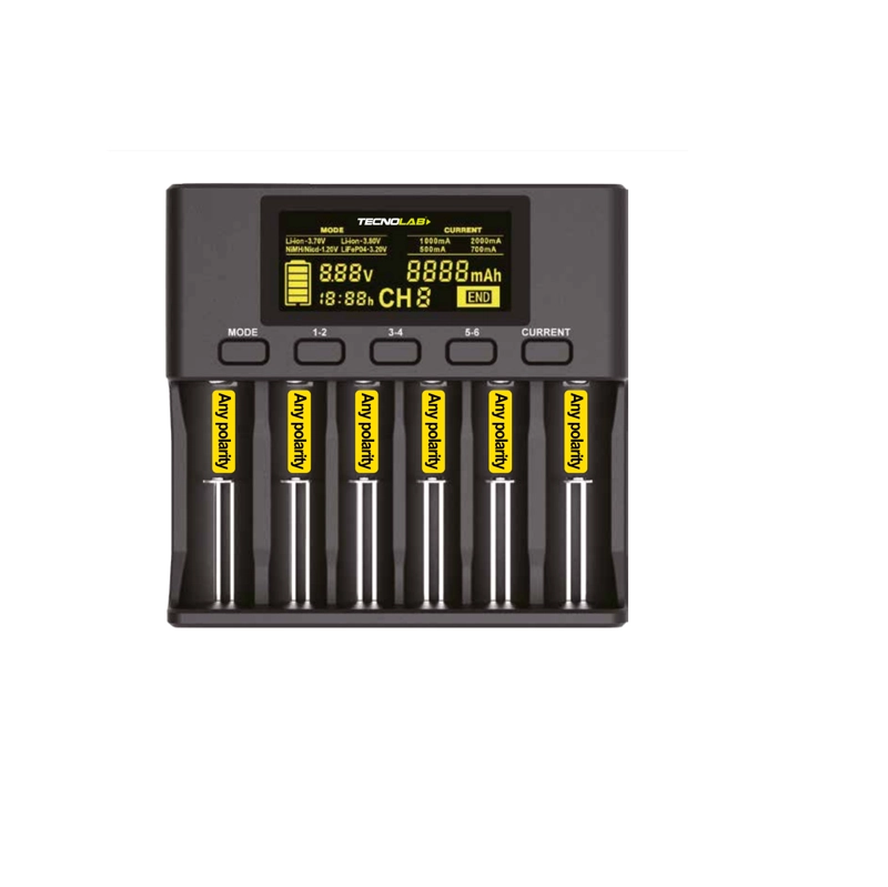CARGADOR DE PILAS TL110 UNIVERSAL CARGA RÁPIDA PARA 6 PILAS - 8
