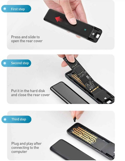 COFRE PROFESIONAL BASEUS DISCOS NVME M.2 SSD USB TYPE-C CAYPH-EOG - 9