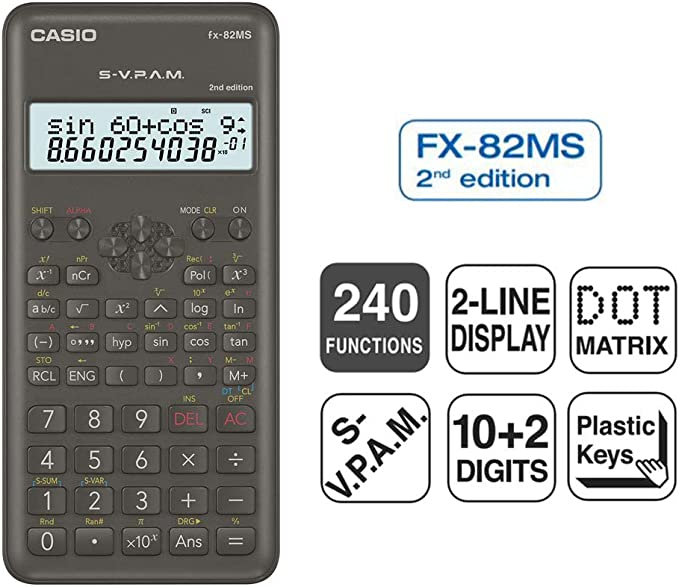 CALCULADORA CASIO FX-82MS 2ND CIENTÍFICA 240 FUNCIONES - 4