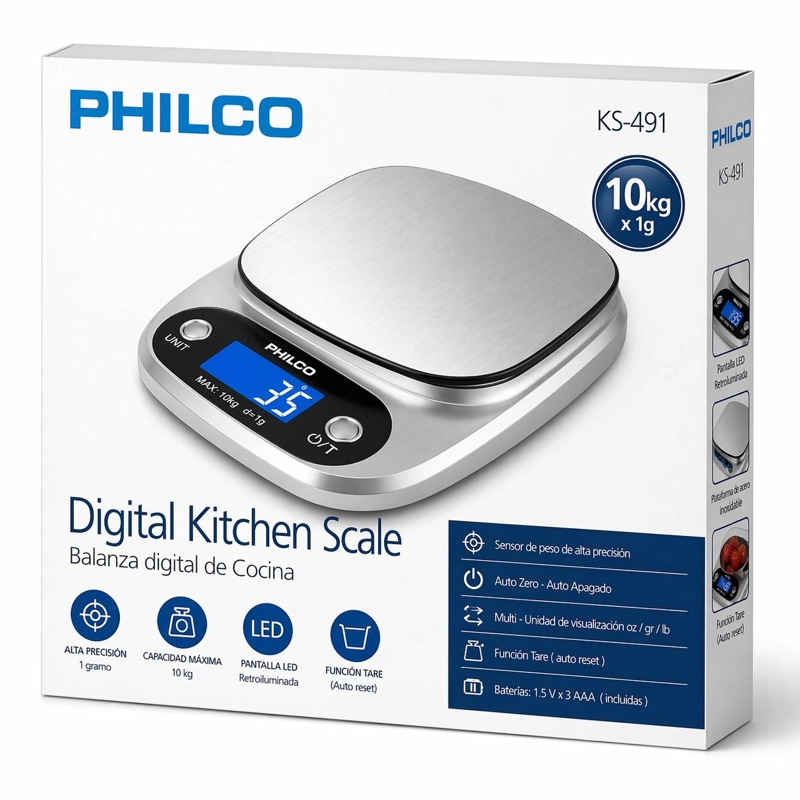 PESA BALANZA DIGITAL ALTA PRECISION CON PANTALLA LED 10K MAX - 7
