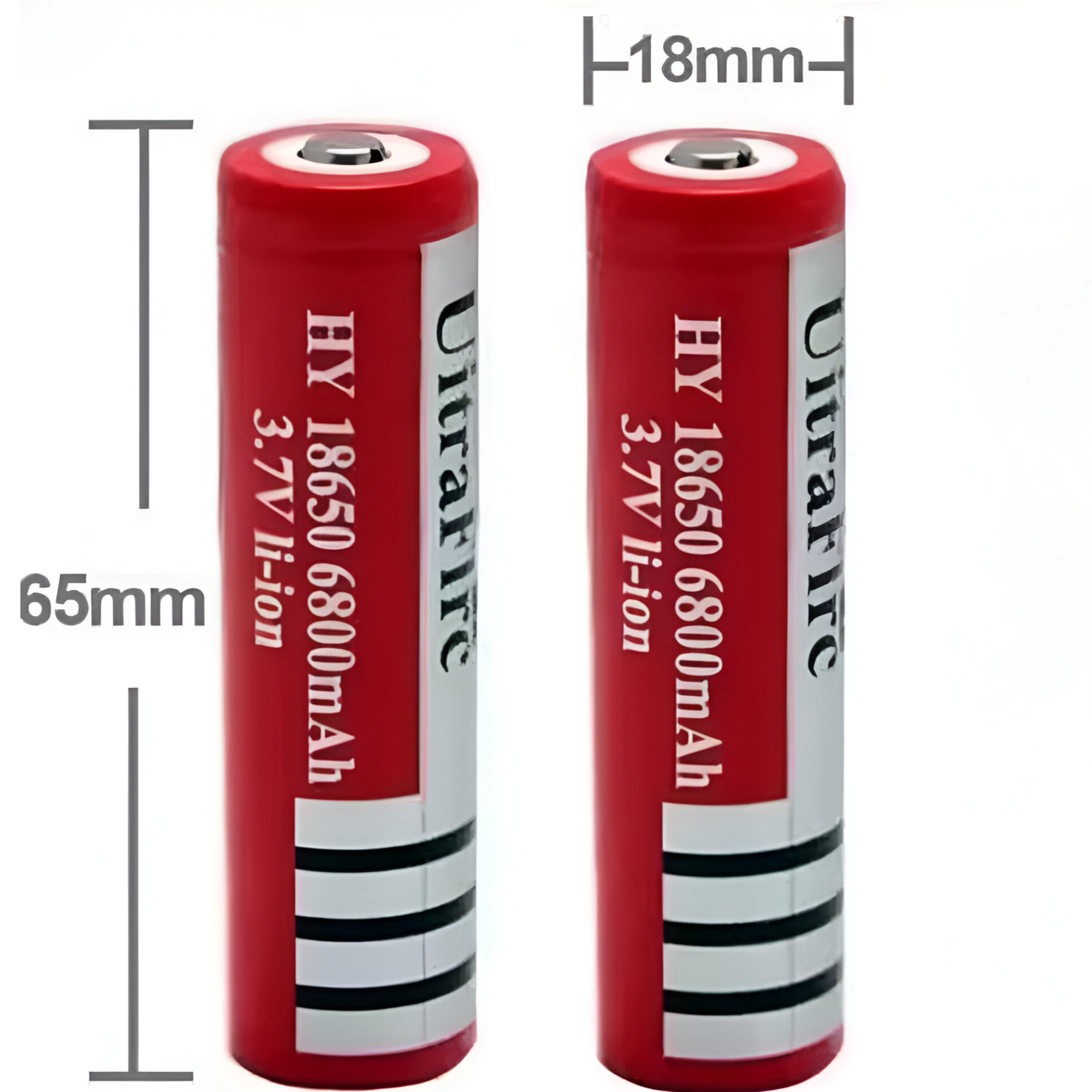 PACK 6800MAH DE BATERÍAS RECARGABLES 18650 HIGH POWER 6800 MAH 3.7V - 3
