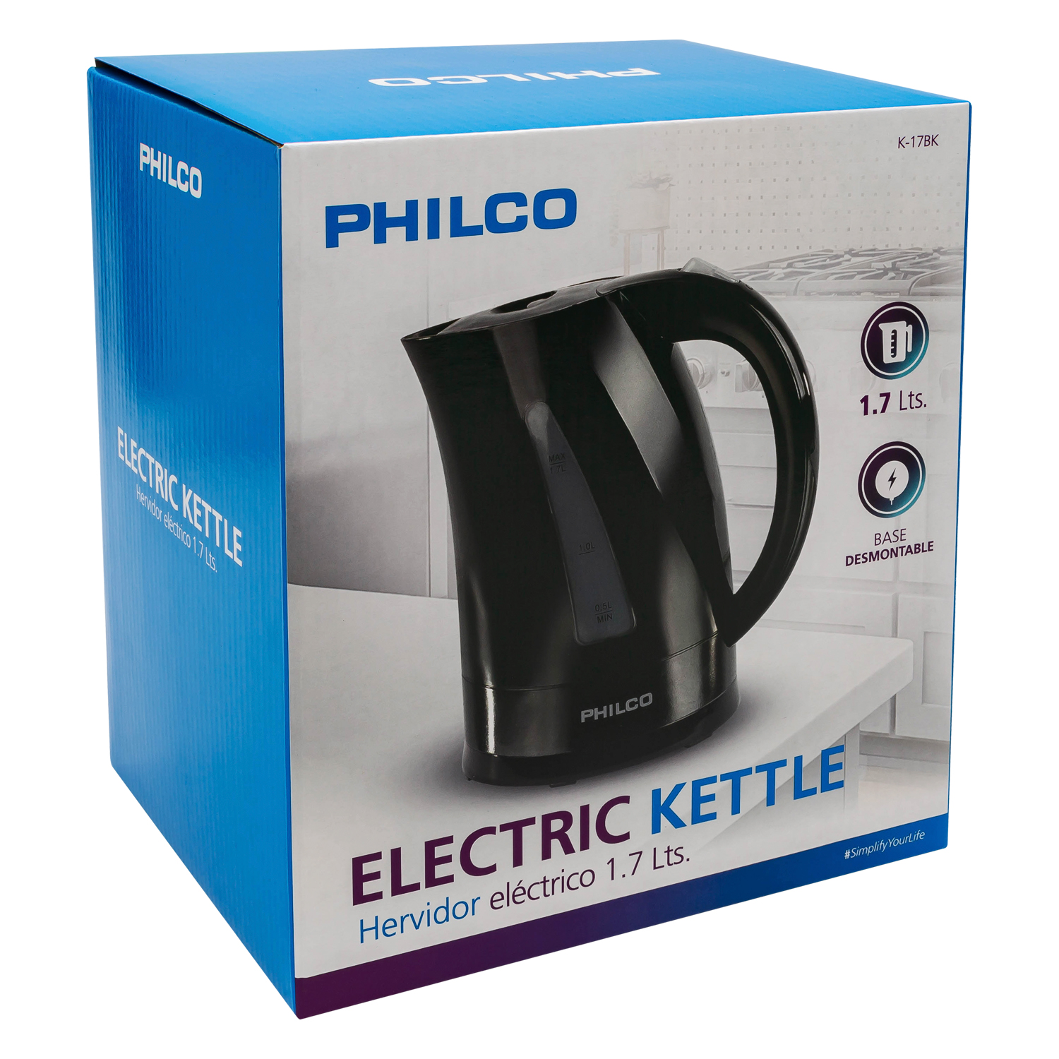 HERVIDOR ELÉCTRICO PHILCO 1.7L 2200W K-17BK + BASE GIRATORIA - 9