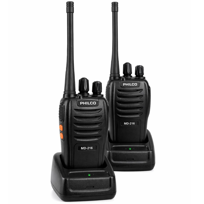 KIT DE 2 RADIO TRANSMISORES PHILCO WALKIE TALKIE 16KM MD-216 - 1
