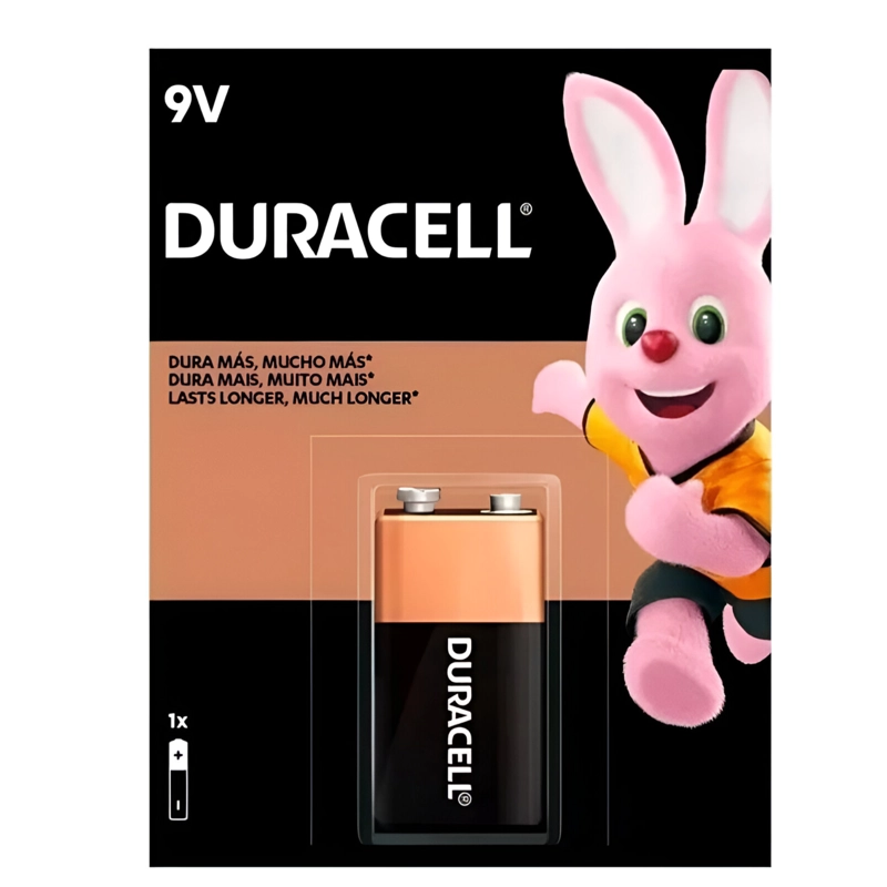 BATERIA DURACELL DE 9V DE LARGA DURACION - 1