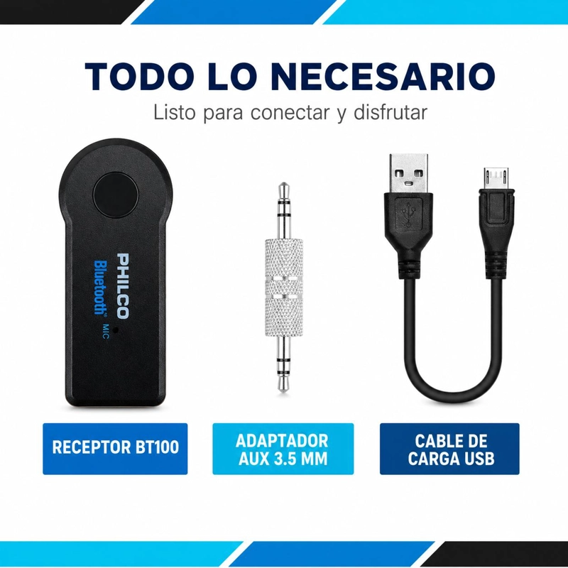 TRANSMISOR DE MÚSICA PHILCO VÍA BLUETOOTH CON MANOS LIBRE BT100 - 9